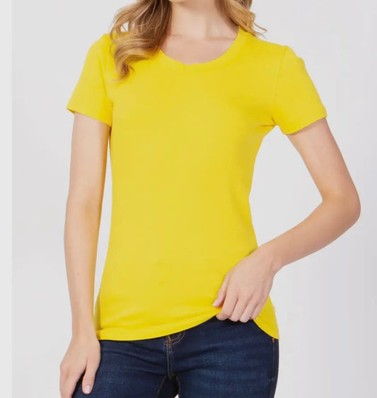 Yellow Round Neck Tshirt