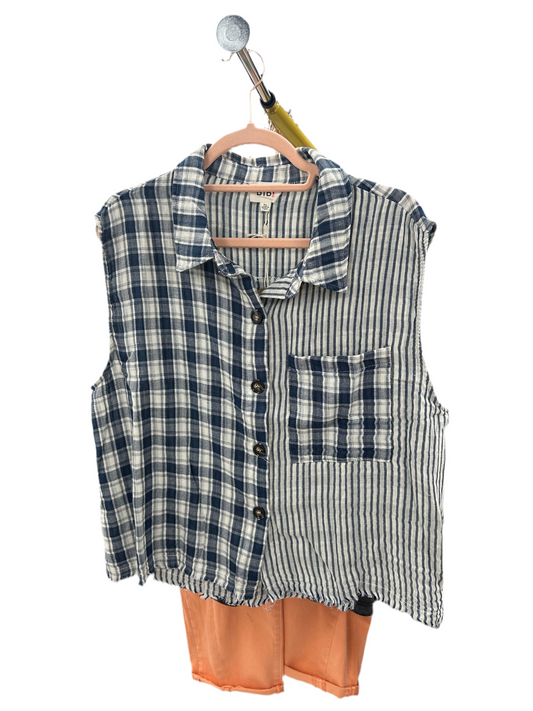 Blue Plaid Top