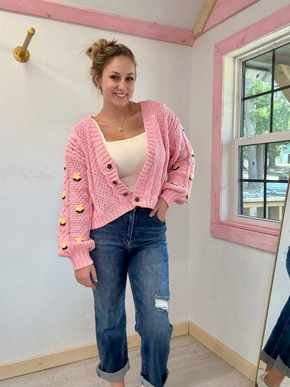 Candy Pink Cardigan Pol