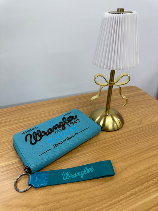 Blue Wrangler Wrist Purse