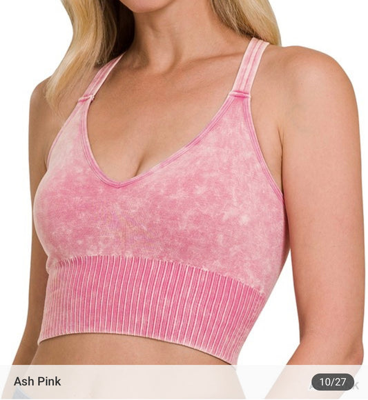 Ash Pink Crop Tank