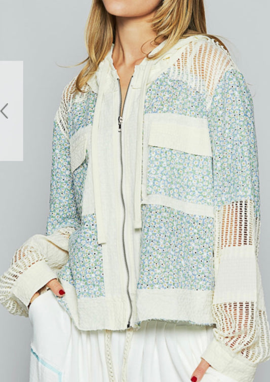 Jackie Blue Zipper Shacket