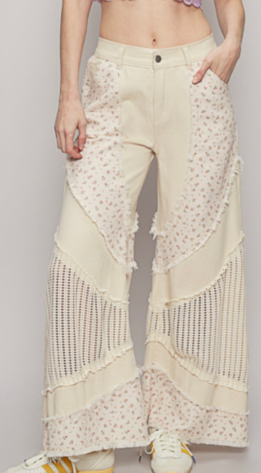 Floral Crochet Pants