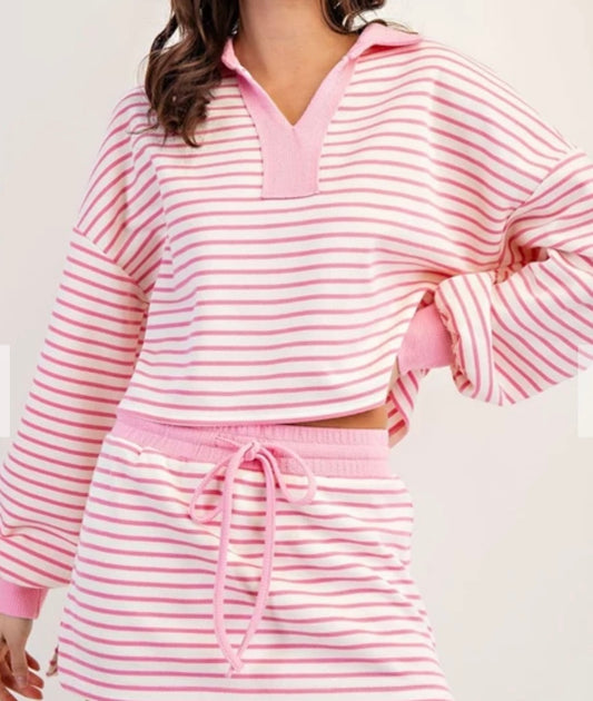 Pink Stripe Sal Top