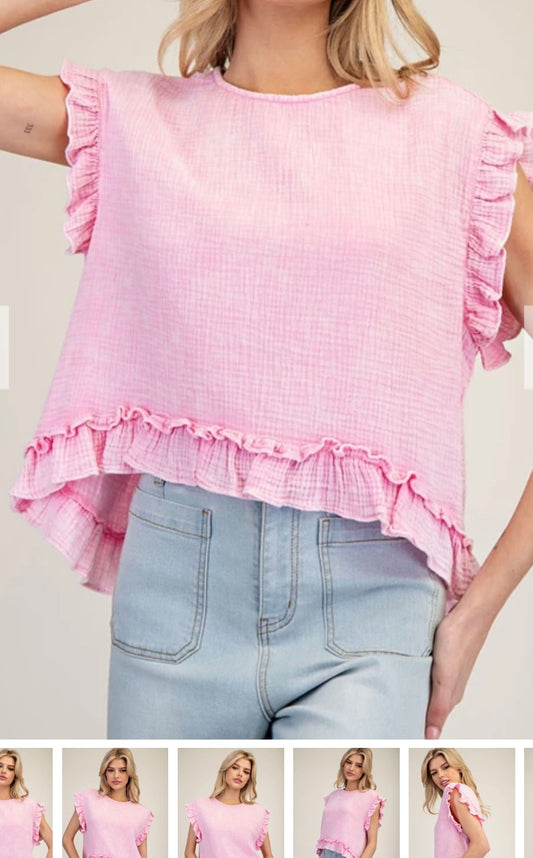 Heather Pink Sleeveless Top
