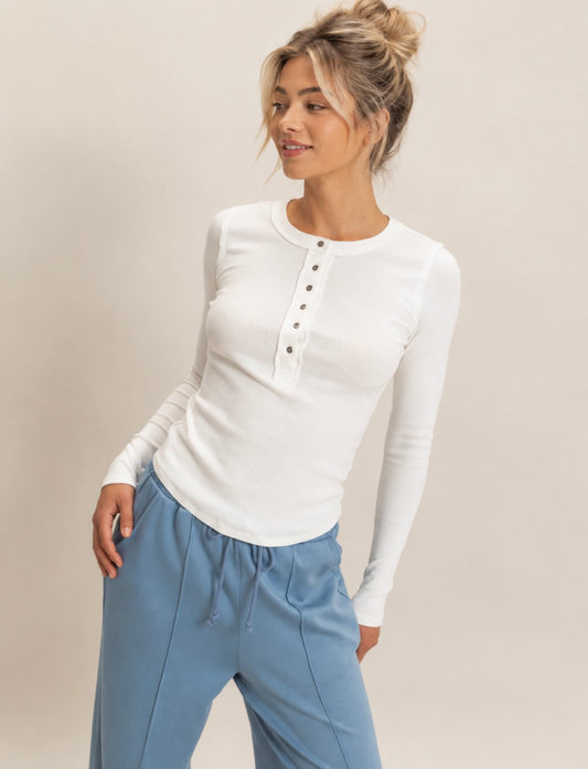 Hyfve Ivory Henley White Top Fitted