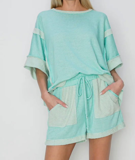 Mint Terry Shorts