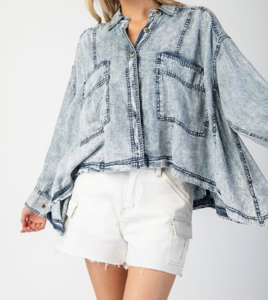 Lightweight Medium Wash Silo Tencel Too