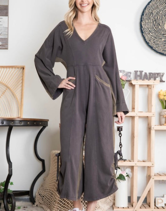 BV Brown/Red Jumpsuit