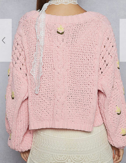Candy Pink Cardigan Pol