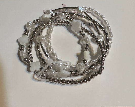 Silver and Shells Bangles