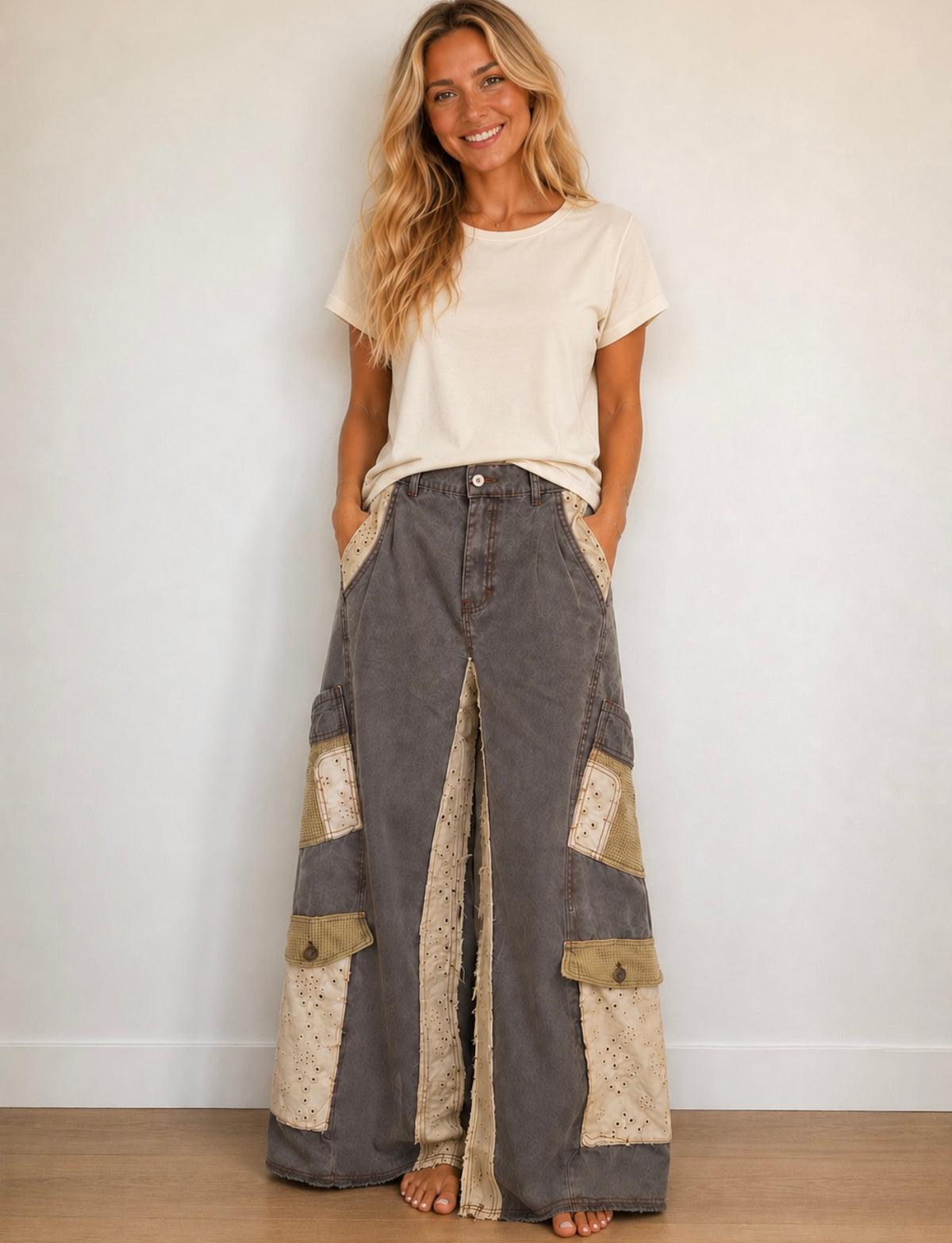 Pol Charcoal And Olive Pants