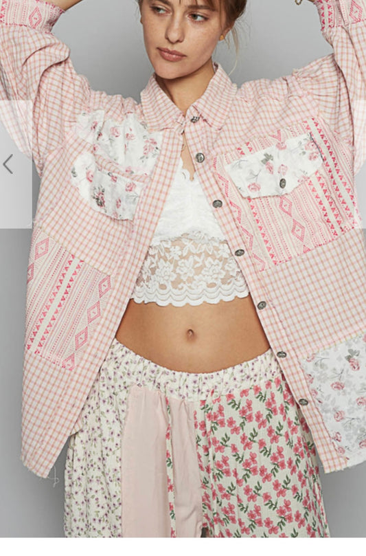 Unforgettable Pink Patch Top