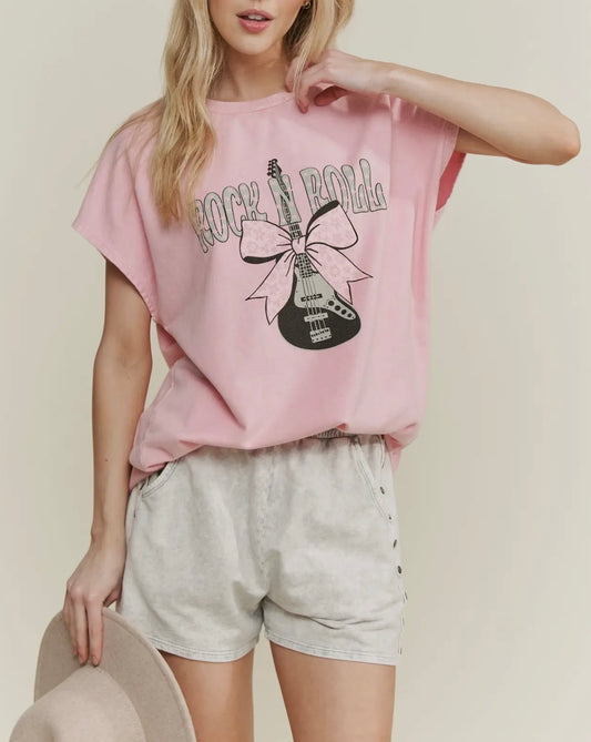 Pink Rock and Roll Top
