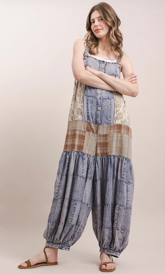 BV Vintage Hobo Patch Overalls