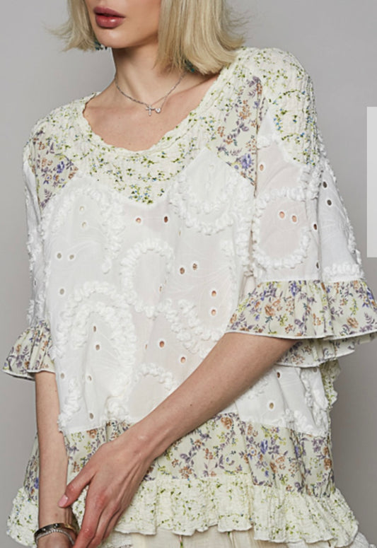 Cameron White Floral Top