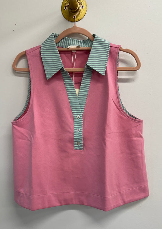 Entro Pink and Teal Top