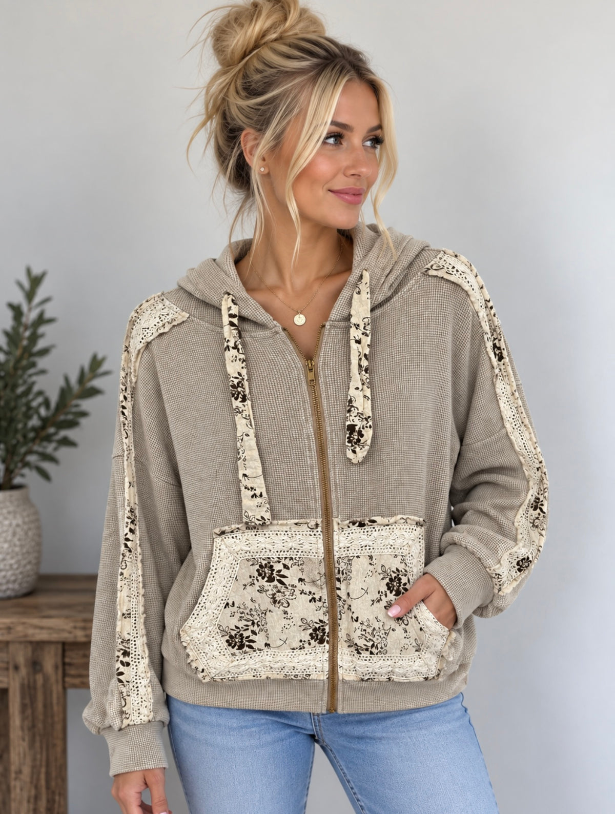 Pol Tan and Charcoal Sand Jacket