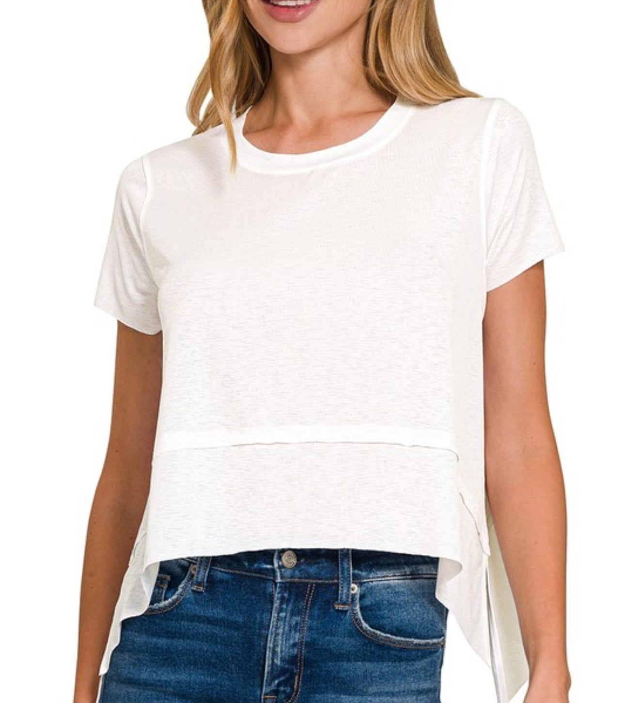 White Shark Bite Top net-6321y