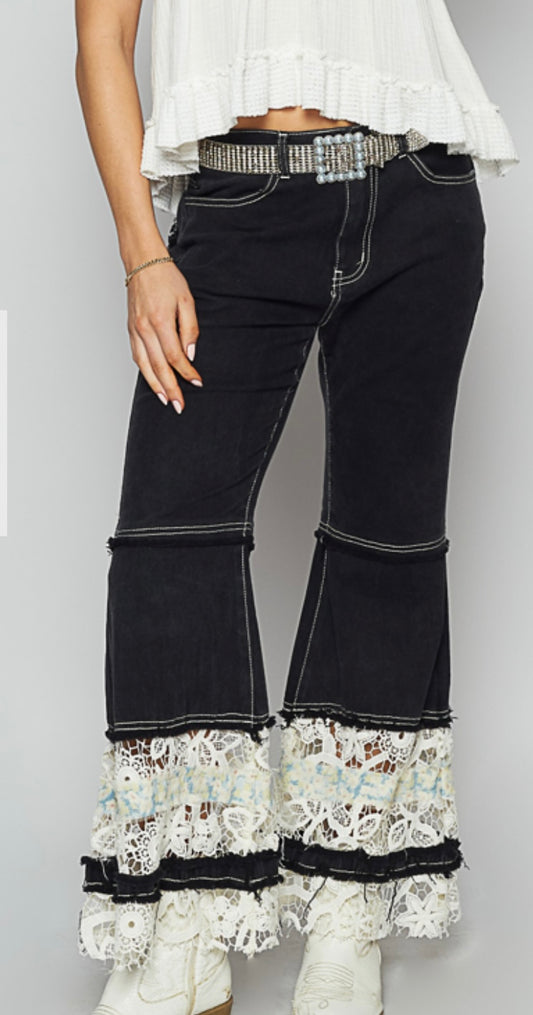 Bring Back The 70’s Flare Black Jeans
