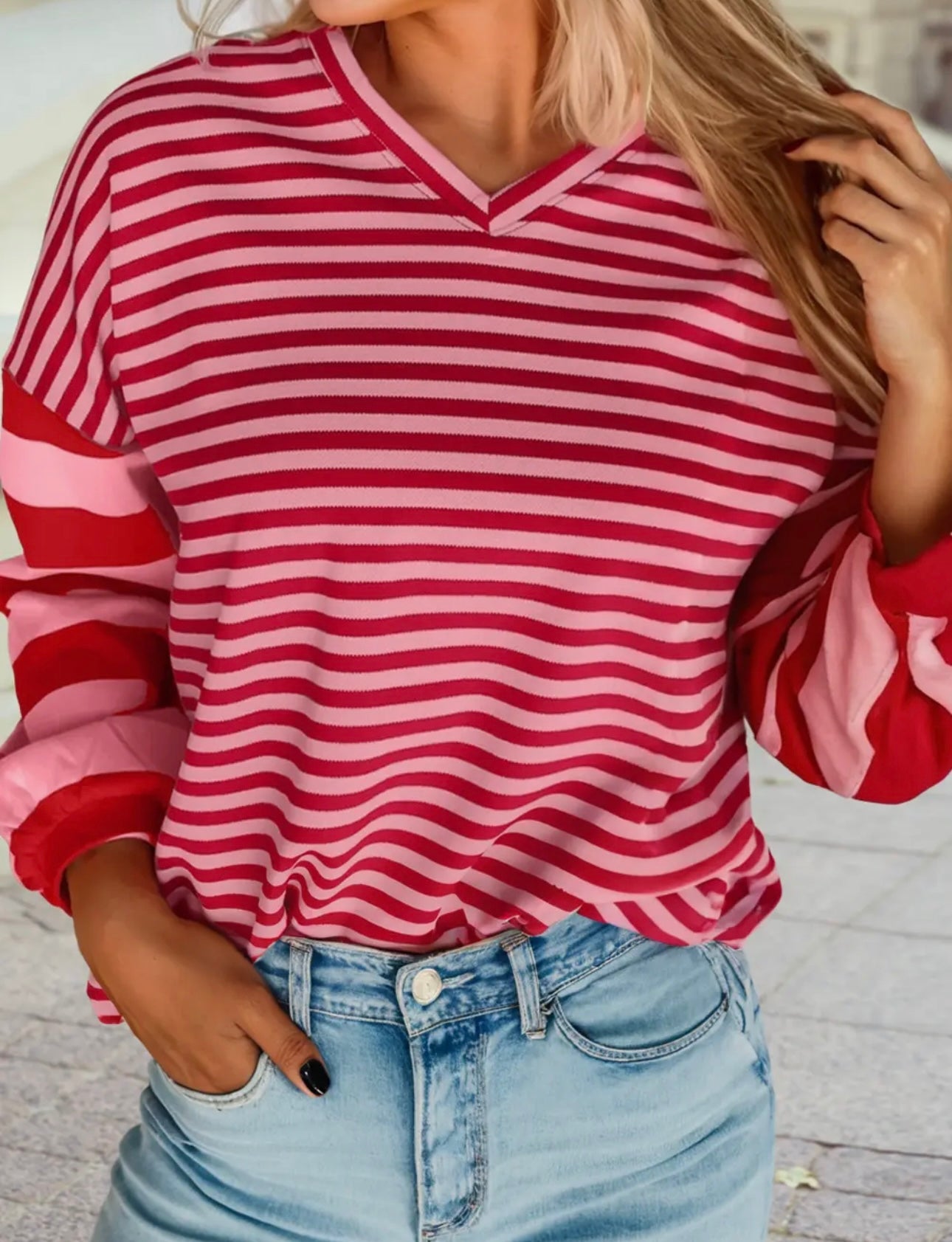 Pink and Red Spring Mix Top