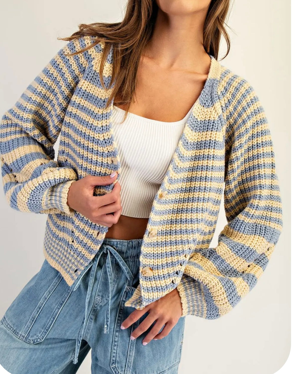 Butterfly Blue and Yellow Cardigan Eesome