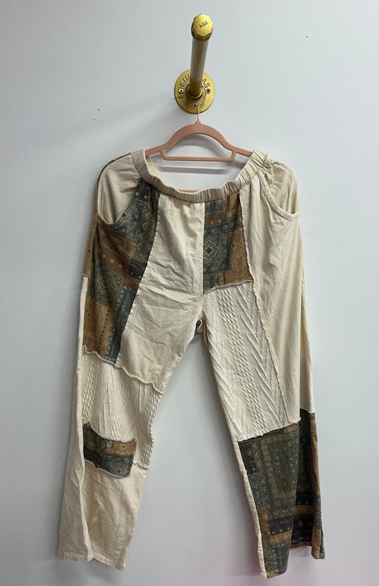 Natural Patchwork Pants JHer