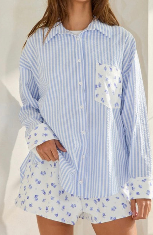 Bluebonnet Stripe Top