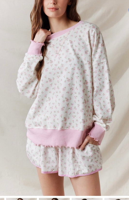 Ditsy Pink Peach Love Top