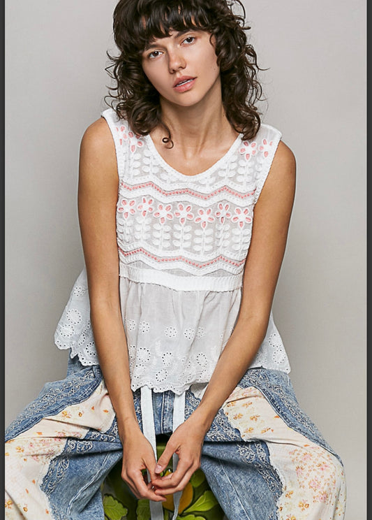 Sweet White Eyelet One Size