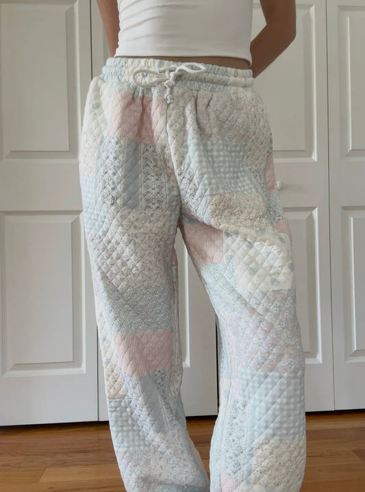 Shades of Blue Quilted Joggers by Sunkissed