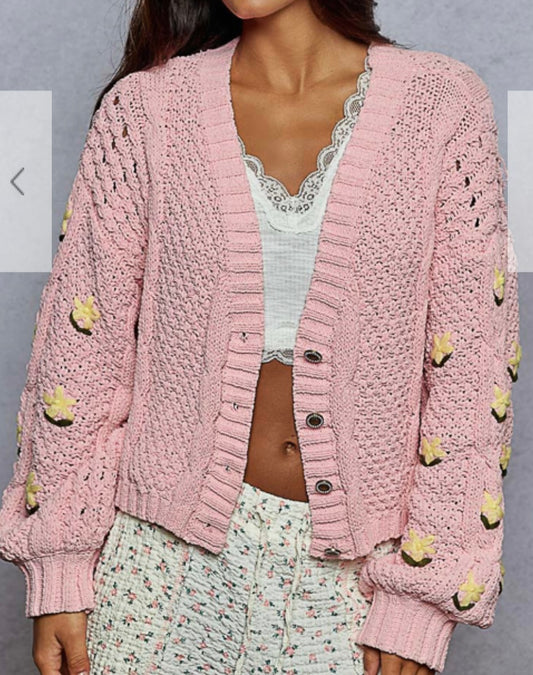 Candy Pink Cardigan Pol