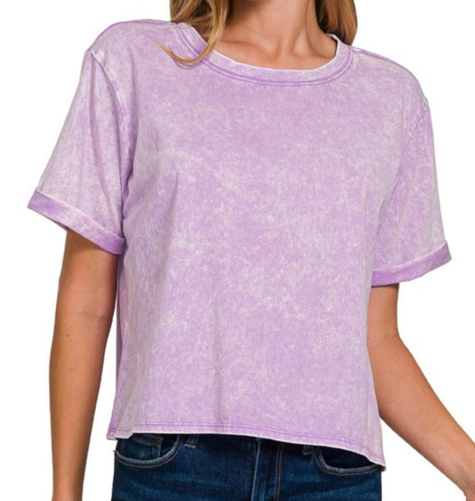Tamara Lavender Mineral Wash Top