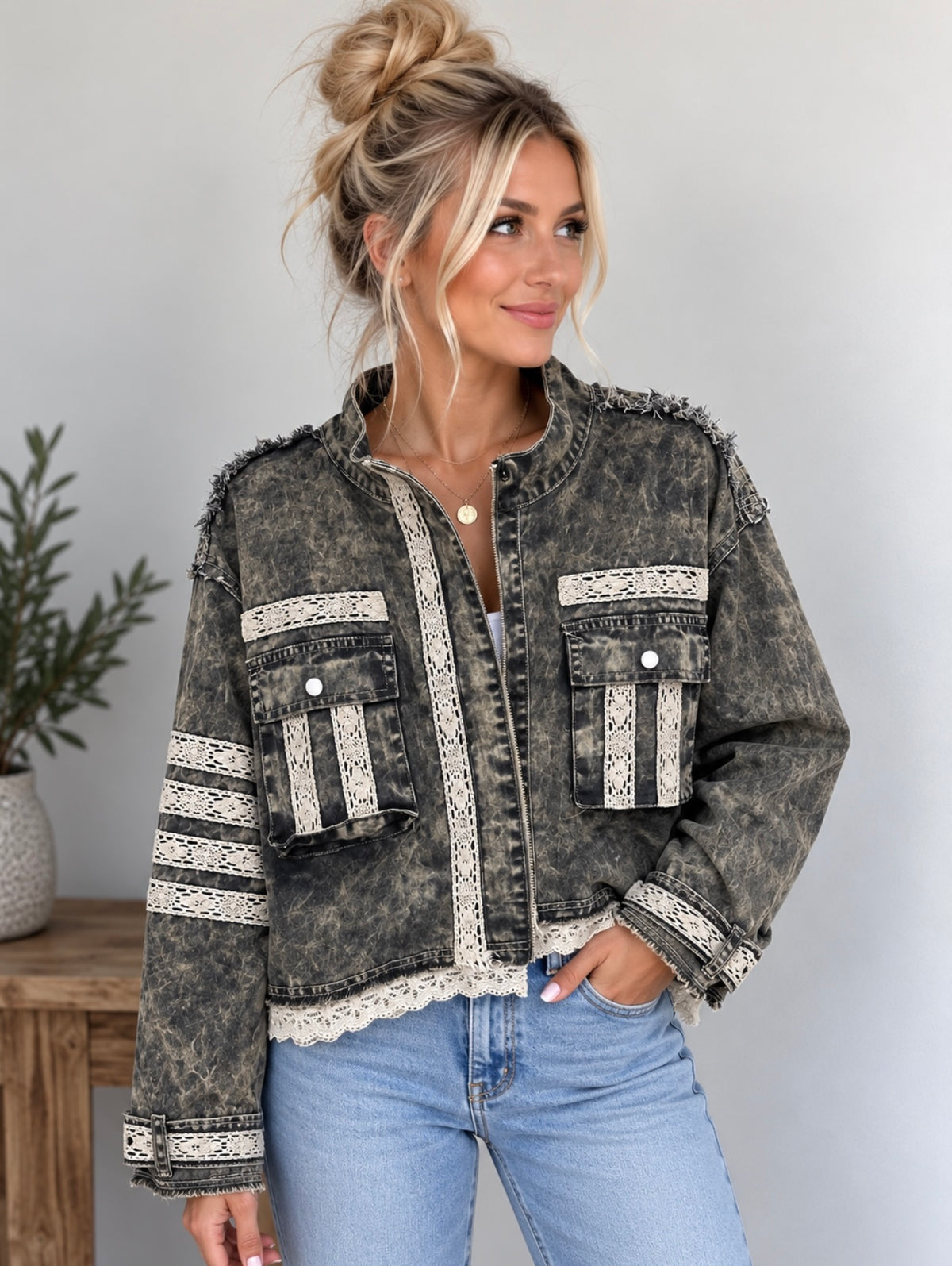 Pol Stone Black Jacket