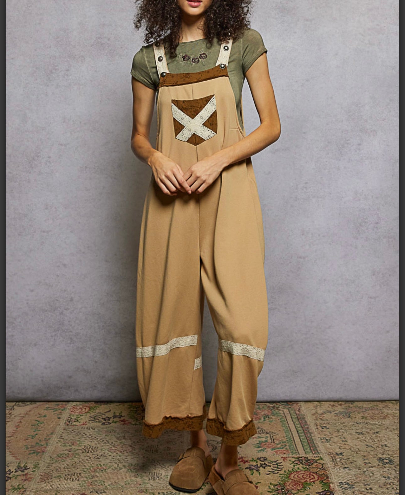 Mocha Cake Terry Overalls Pol