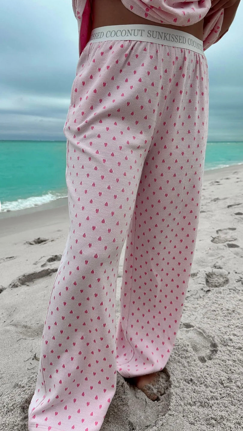 Heart PJ Pants Sunkissed Coconut
