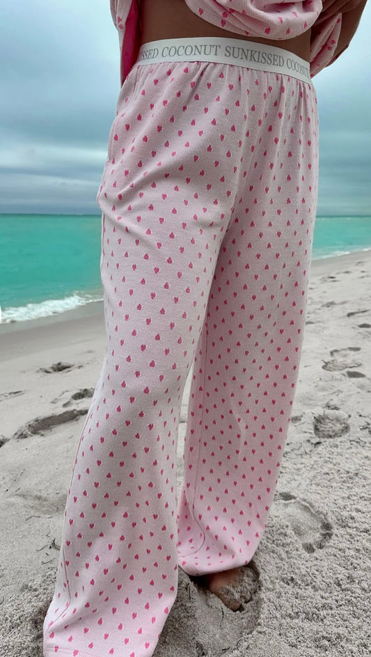Heart PJ Pants Sunkissed Coconut