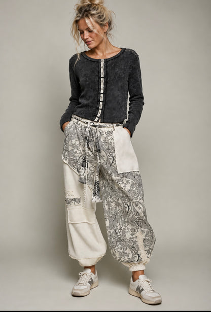 Paisley Thermal Joggers