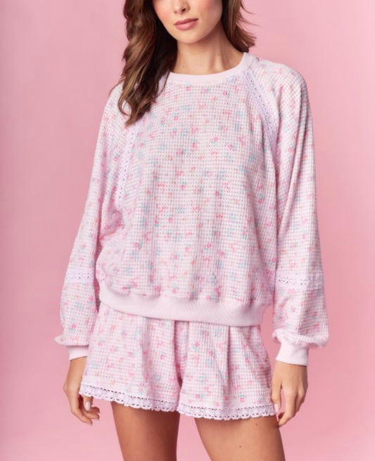 Jasmine Pink Ditsy Floral Lounge Set