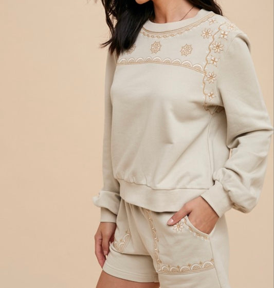 April Tan Short Set
