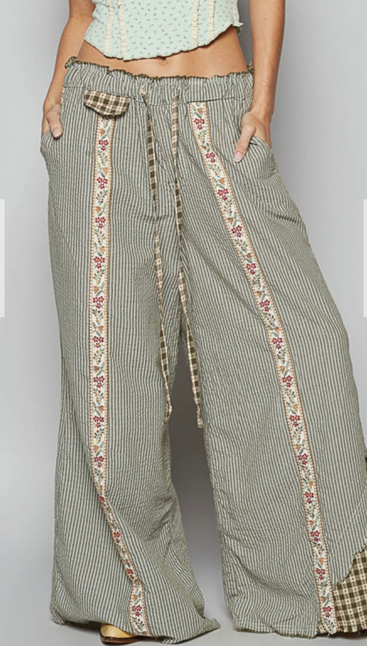 Britt Stripe Olive Pants