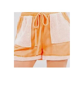 Orange Terry Shorts