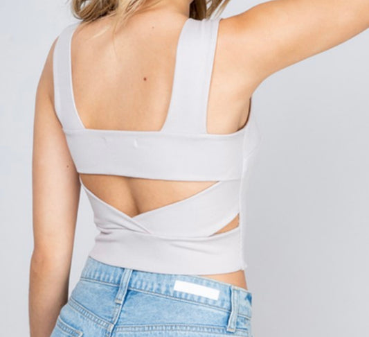 Freedom Taupe Crop Top