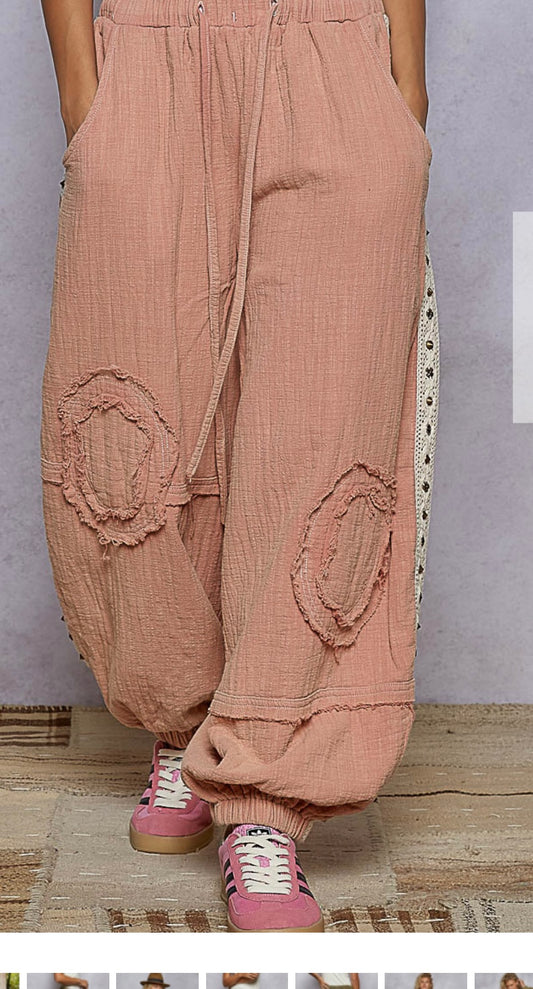 Flamingo Pink Joggers Pol