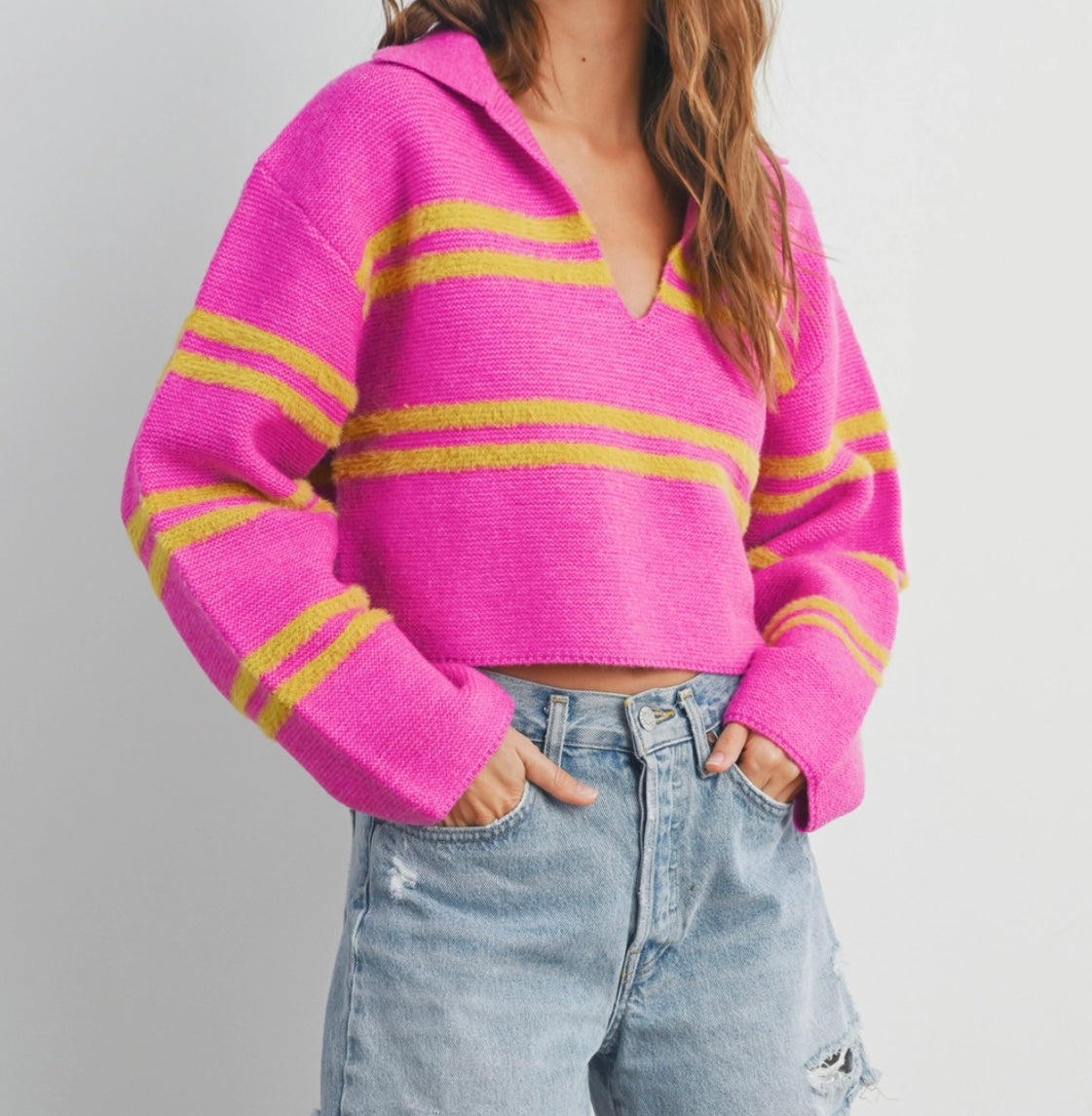 Pink Sunburst Sweater