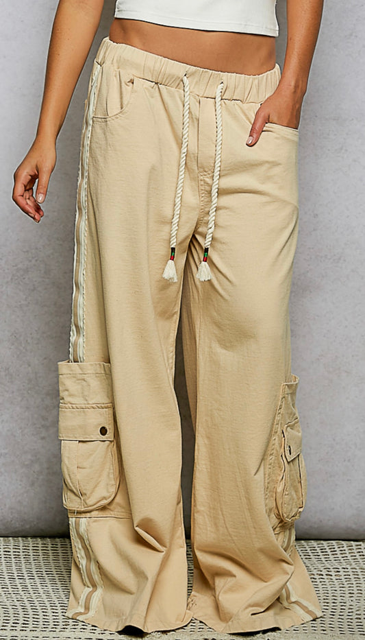 Cream Cargo Pants