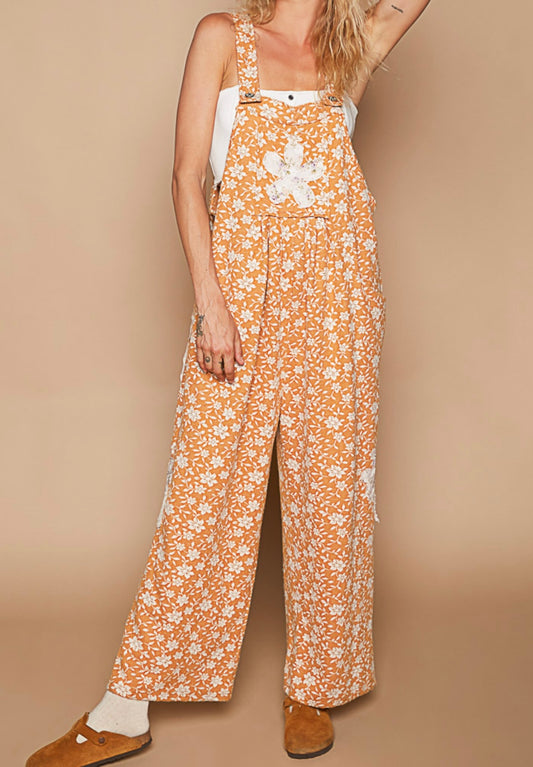 Floral Overalls Pol