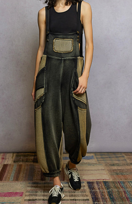 Black/Olive Overalls