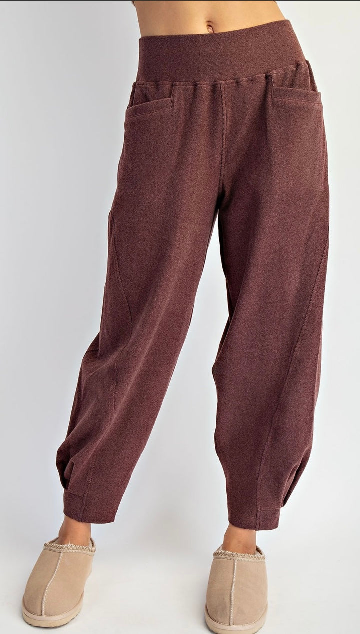 Dark Cherry Cocoon Pants