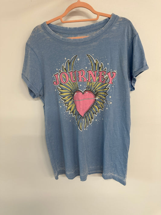 Journey Burnout  T-Shirt by Recycled Karma